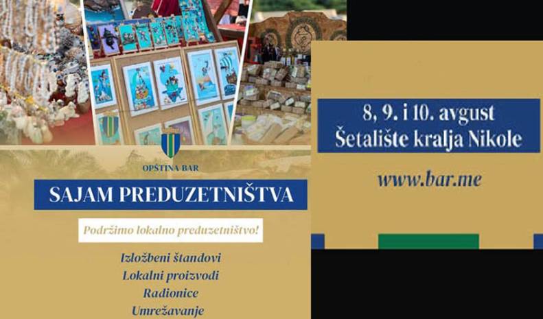 Sjutra se otvara Peti sajam preduzetništva Opštine Bar
