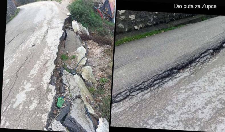 Problemi na Zubačkom putu kod naselja Podsustaš 